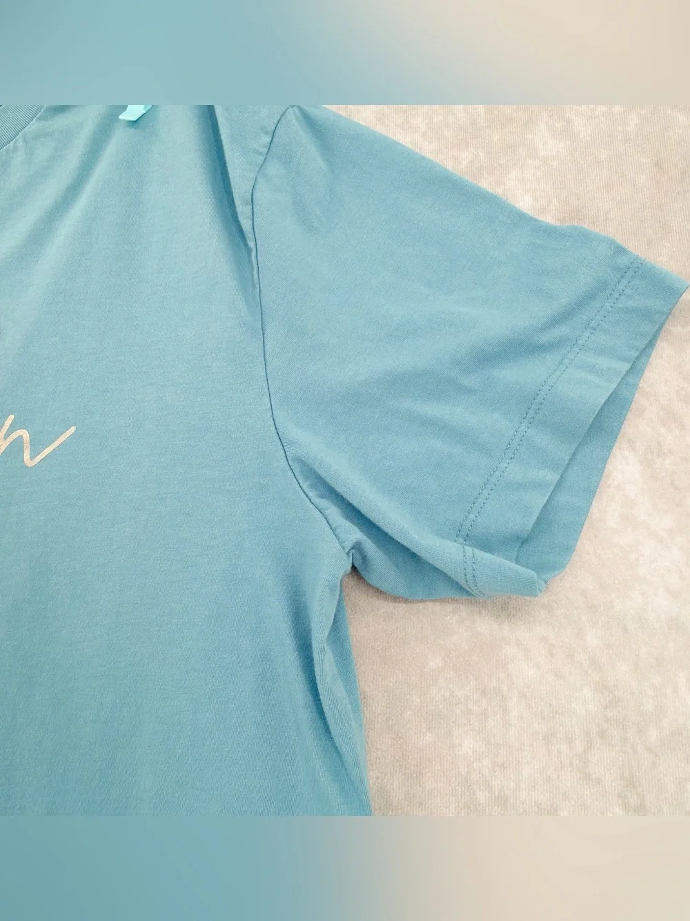 True Religion Short Sleeve Graphic Tee in Teal Blue